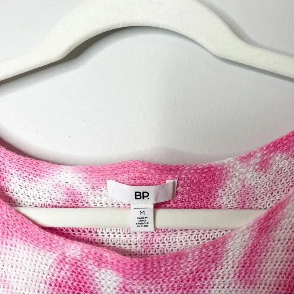 BP Pink Tie Dye Knit Sweater